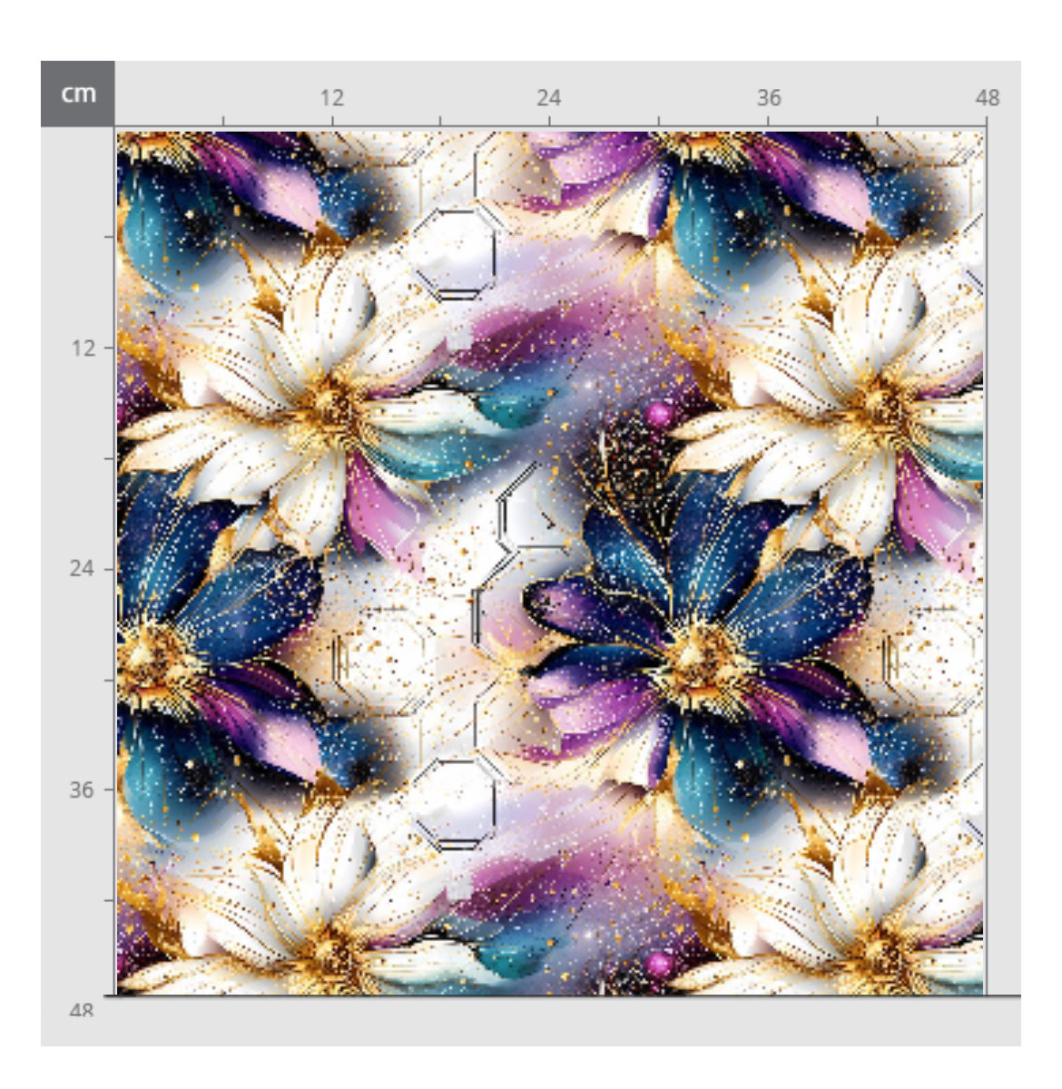 Gold Blume  Dauervorbestellung Stoff